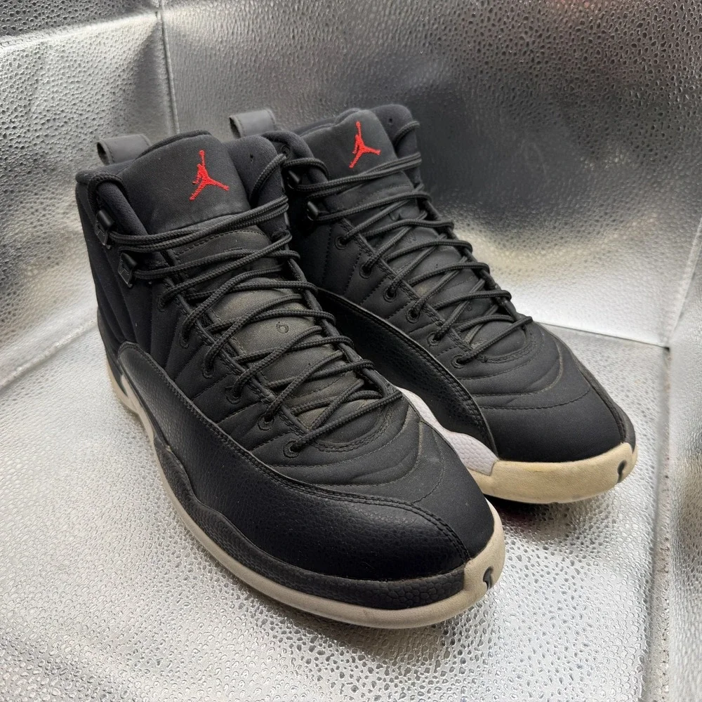 Size 10 Air Jordan 12 Retro Winter‎ Winterized Black Mens Sneakers 130690-004